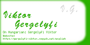 viktor gergelyfi business card